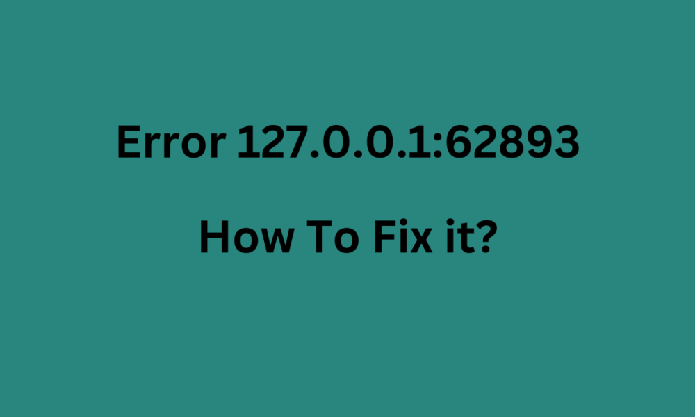 How To Fix Error