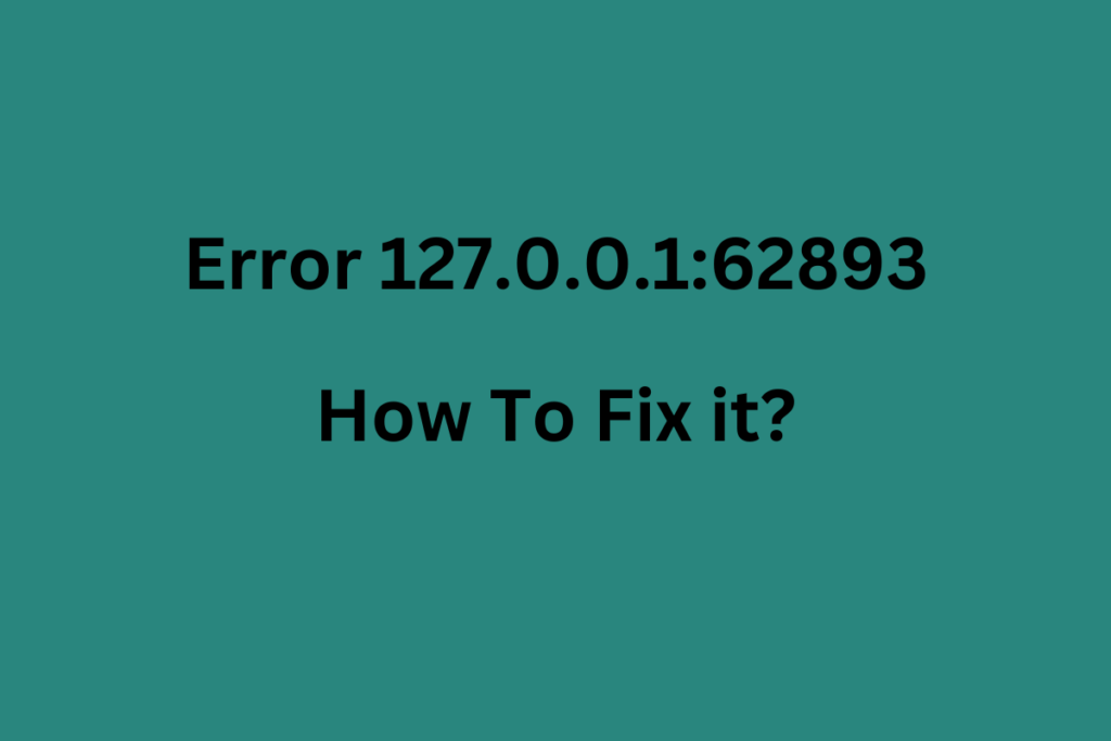 How To Fix Error