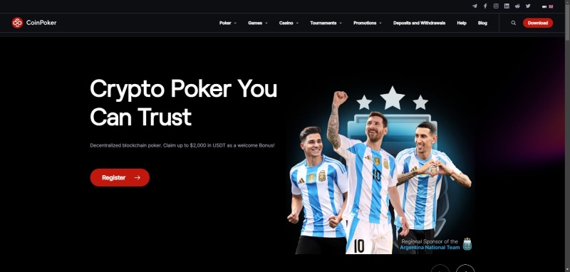 CoinPoker_ Welcome Package Worth $2000 and Stable Gambling Experience