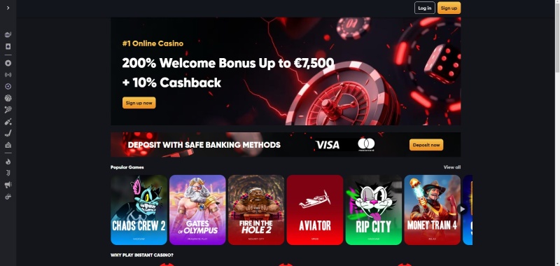 Instant Casino_ Best for Quick Registration and Signup Bonus of $8000