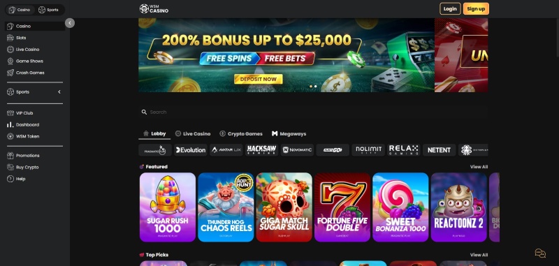 WSM Casino_ Top Choice for Bulk Offers with Signup Bonus of $25,000